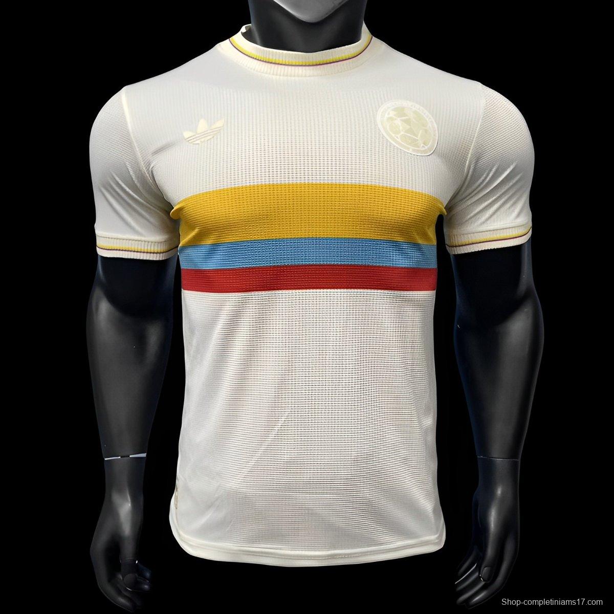 Player Version 2024 Colombia White 100Th Anniversary Jersey