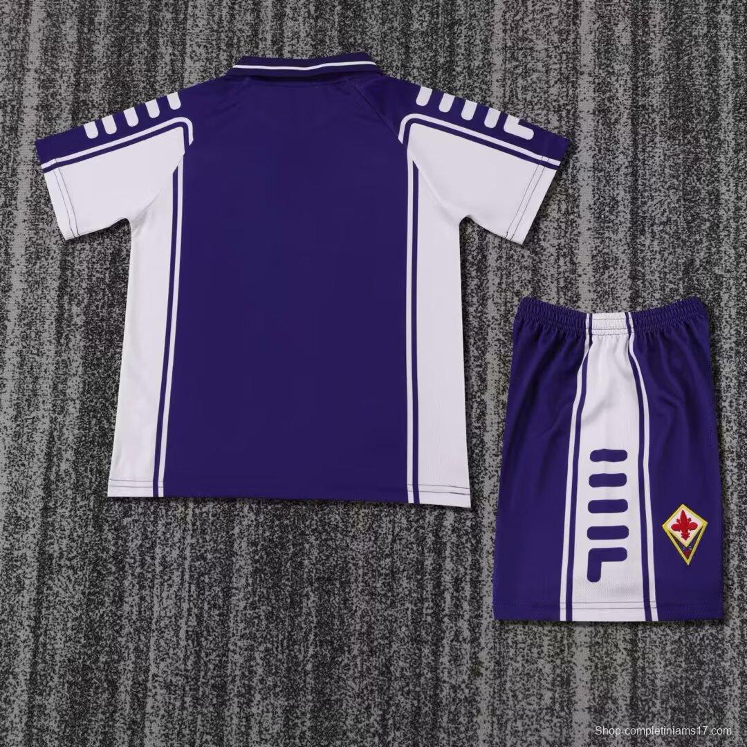 Retro Kids 99/00 Fiorentina Home Soccer Jersey
