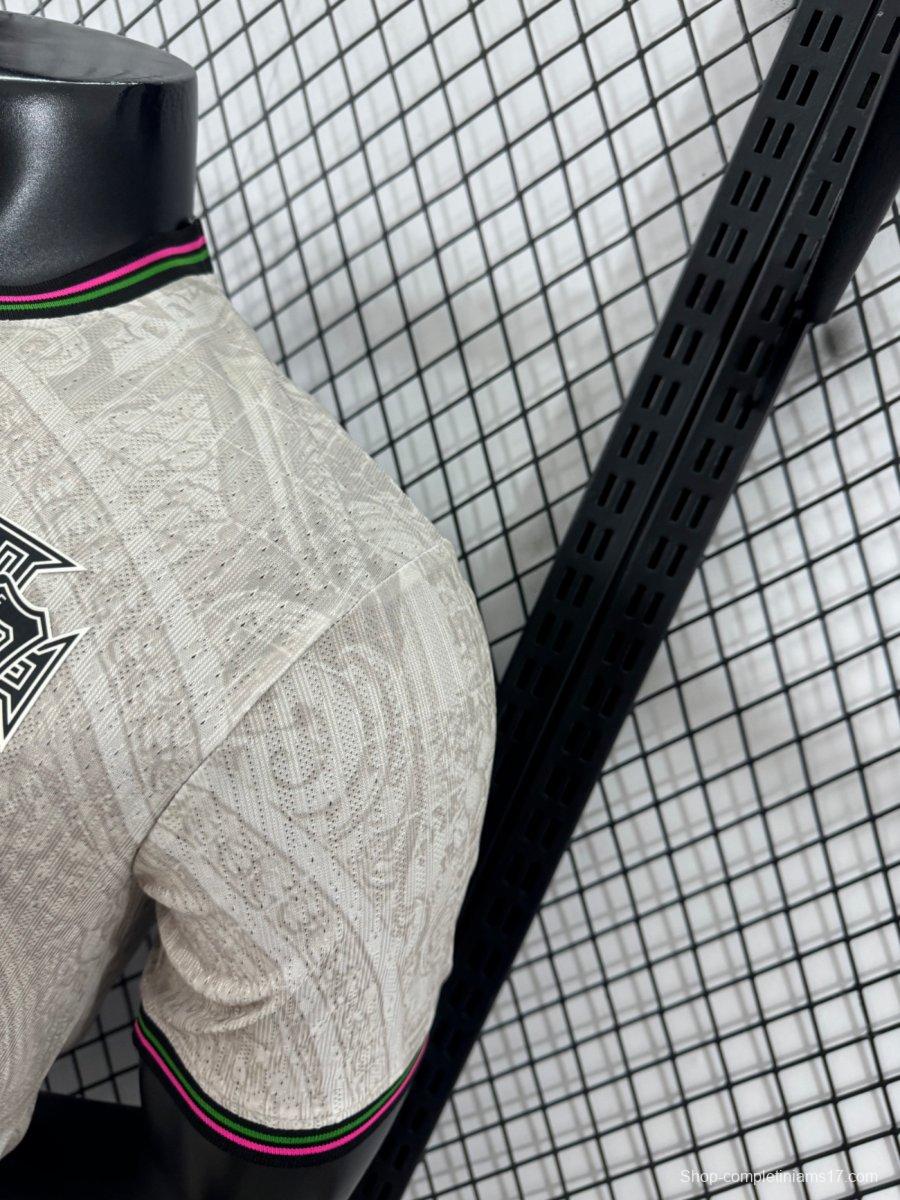 Player Version 2025 Portugal Away White with Subtle Pattern Jersey