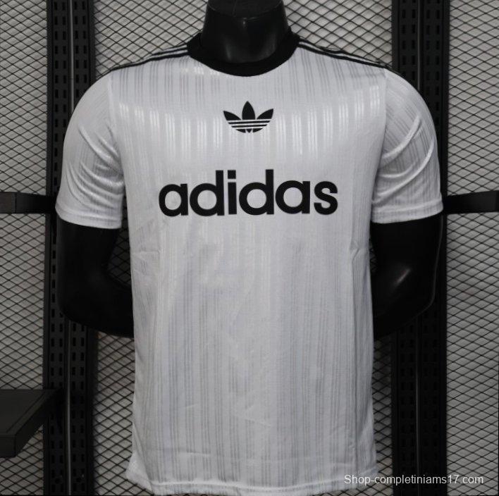 Player Version 2025 Adidas White with Striped Design Jersey