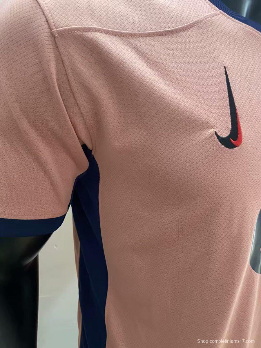25/26 FC Barcelona Pink with Navy Trim Jersey