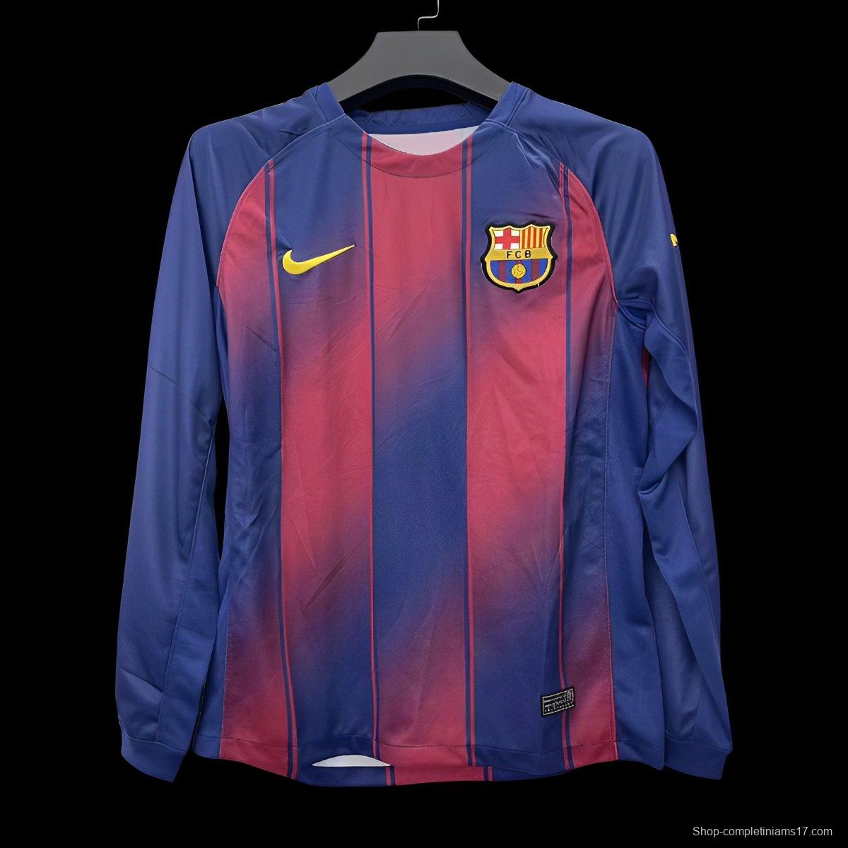 25/26 Barcelona Home Long Sleeve Jersey