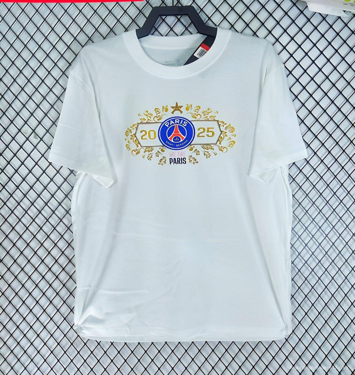 25/26 PSG Built To Win Champion White T-Shirt
