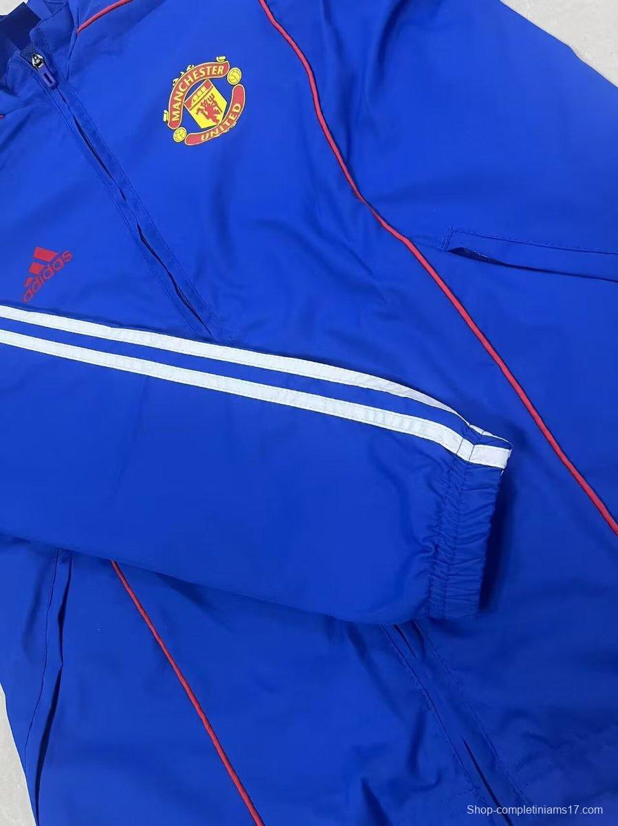 25/26 Manchester United Blue Windbreaker