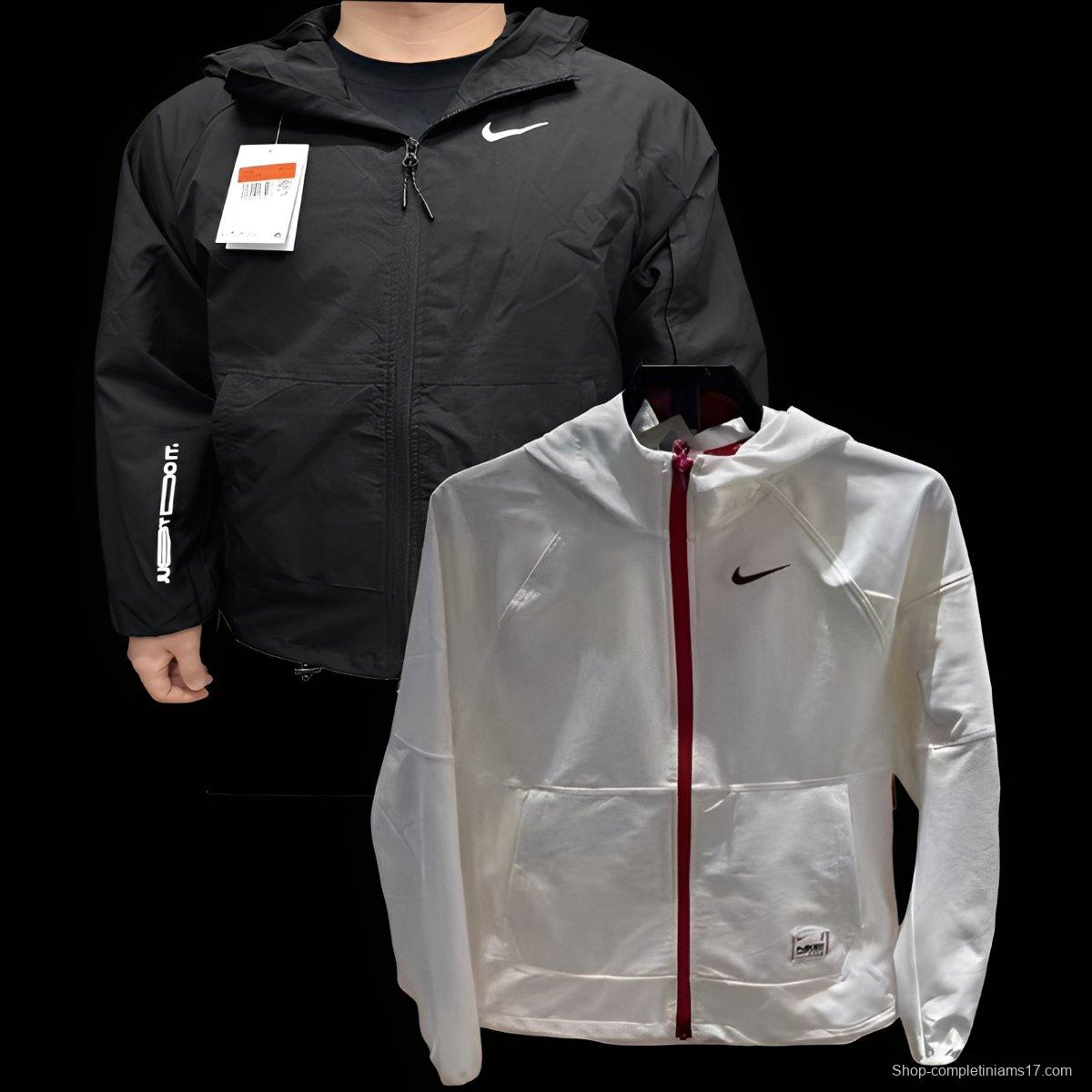 2025 NIKE White/Black Casual Jacket Windbreaker - 2 Colors