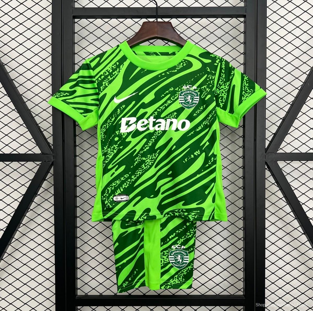 25/26 Kids Sporting Lisbon Goalkeeper Green Jersey