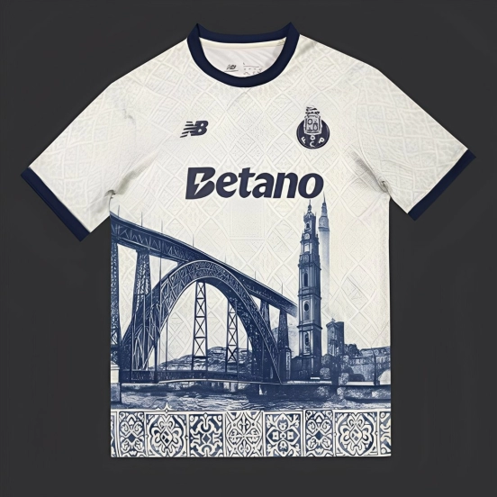 25/26 FC Porto White with Porto Bridge and Azulejo Pattern Jersey