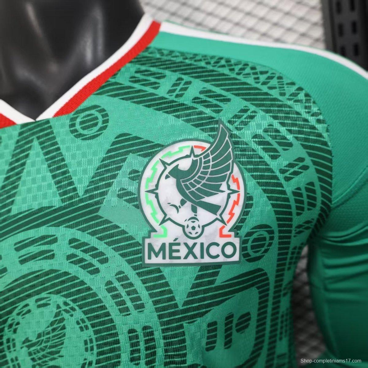 Player Version 2026 Mexico Home Long Sleeve Jersey
