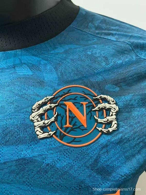 Player Version 25/26 SSC Napoli Halloween Blue  Jersey-Glow In Dark