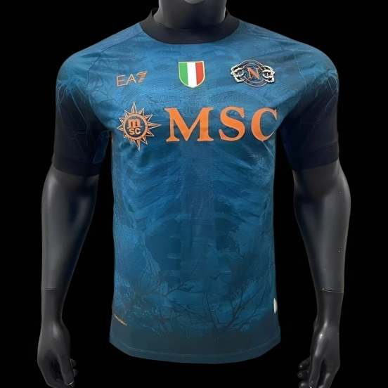 Player Version 25/26 SSC Napoli Halloween Blue  Jersey-Glow In Dark
