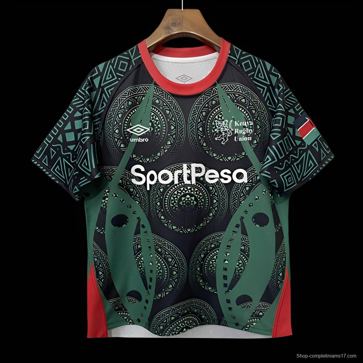 2026 Kenya Green with Black Maasai Shield and Tribal Patterns Jersey