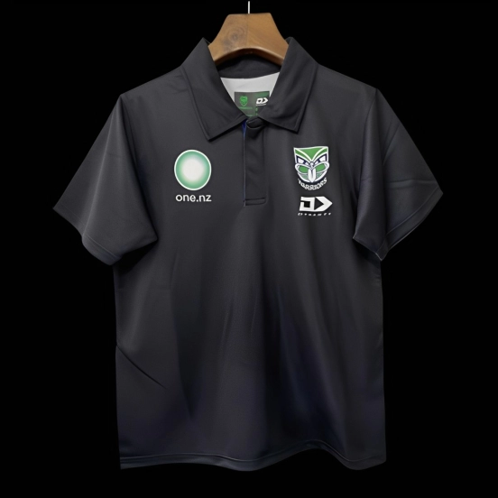 25/26 New Zealand Warriors Black Polo Shirt