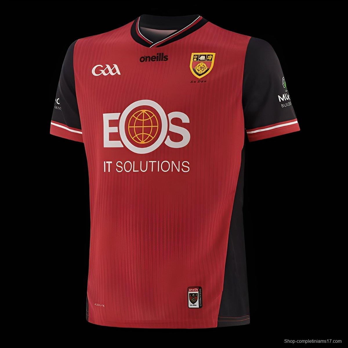 25/26 Down GAA Red with Black Trim Home Jersey