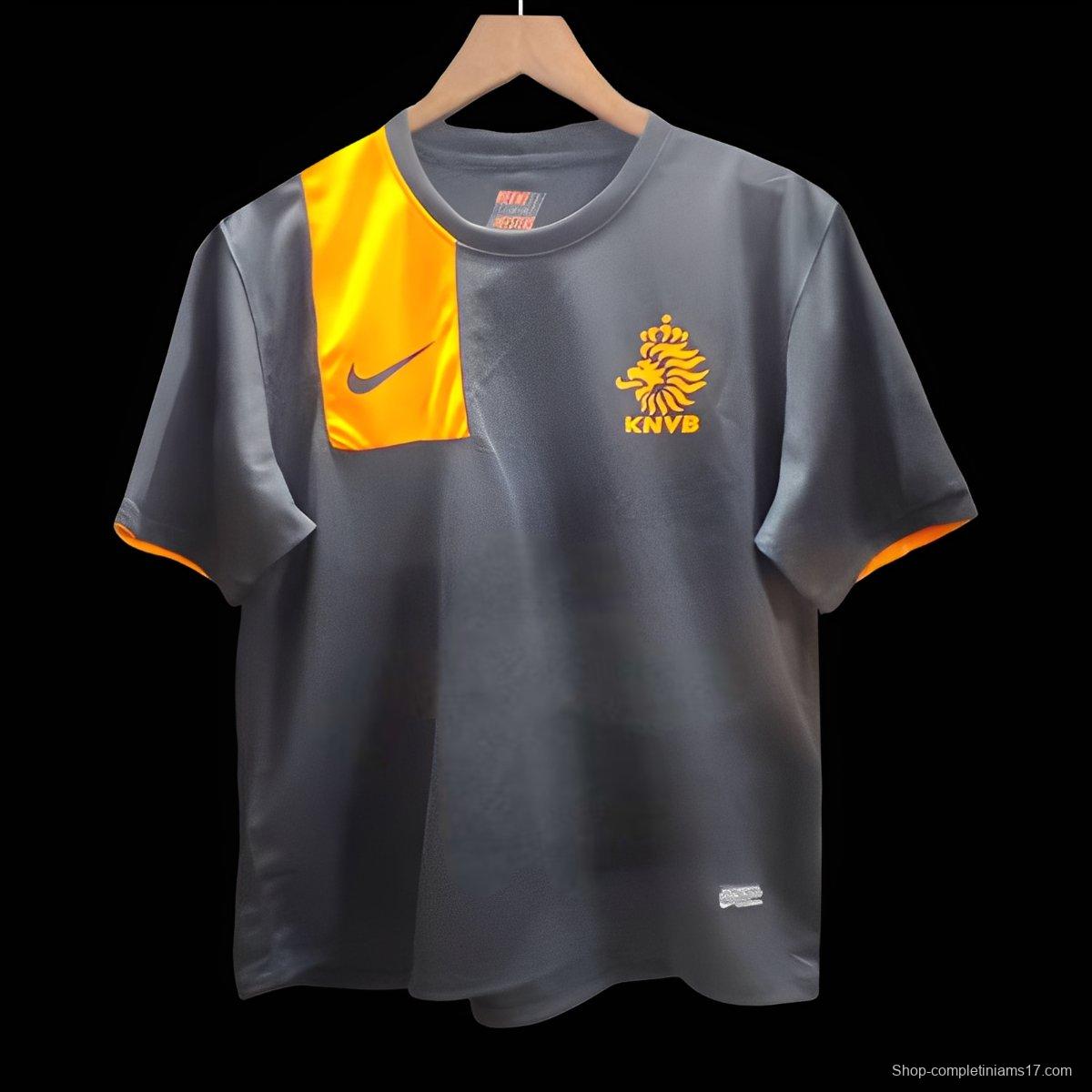 2012 Netherlands Away Black Jersey
