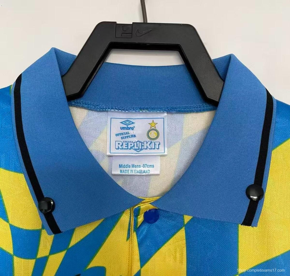 Retro 92/94 Inter Milan Yellow Third Jersey