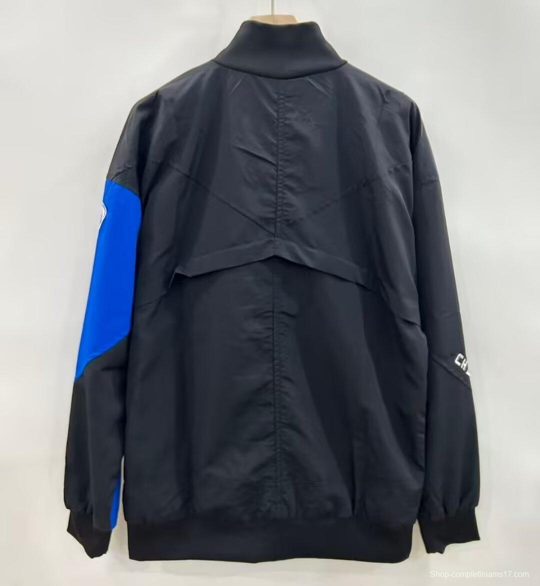 25/26 Chelsea Black Full Zipper Windbreaker