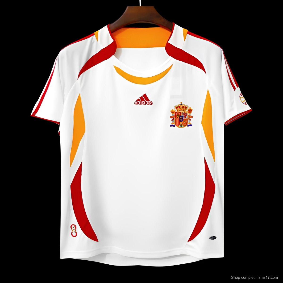 Retro 2006 Spain Away White Jersey