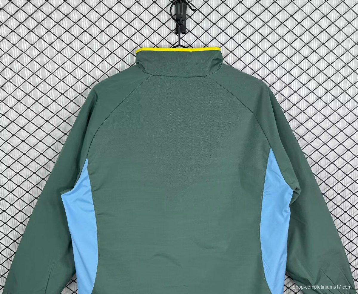 Retro 02/03 Sporting Lisbon Green Full Zipper Windbreaker