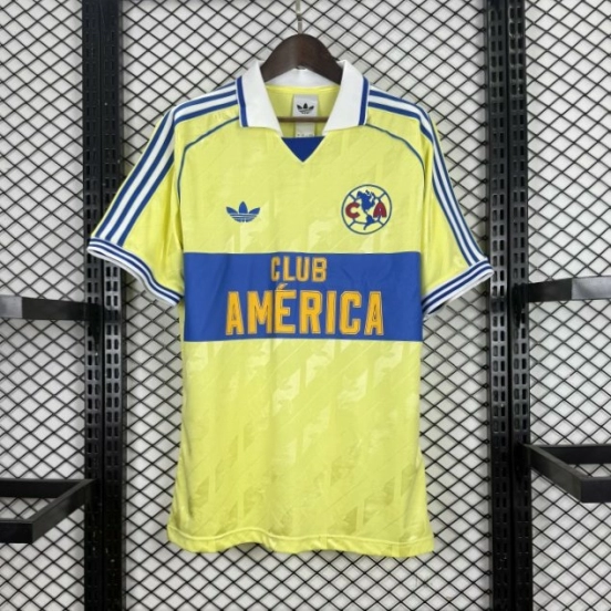Player Version 25/26 Club América Adidas Originals  Retro Reissue Home Yellow Blue Jersey