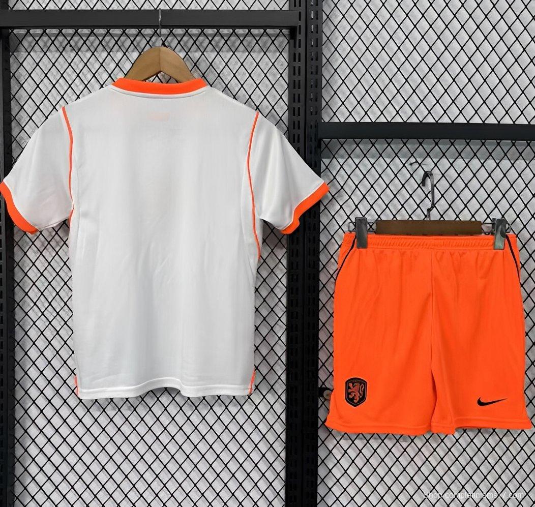 2026 Kids Netherlands Away White Jersey
