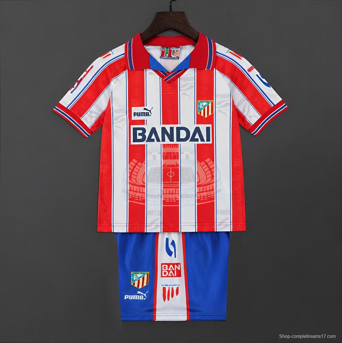 Retro 96/97 Kids Atletico Madrid Home Jersey