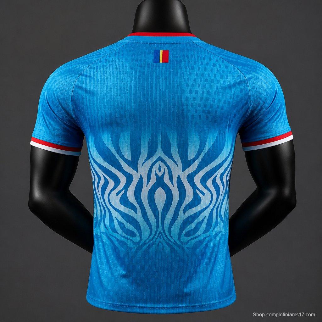 Player Version 2026 DR Congo Home Sky Blue Flame Jersey