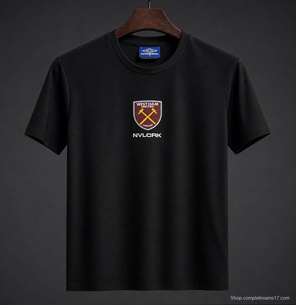 26/27 West Ham United NVLCRK Crest Men's Black Football T-Shirt