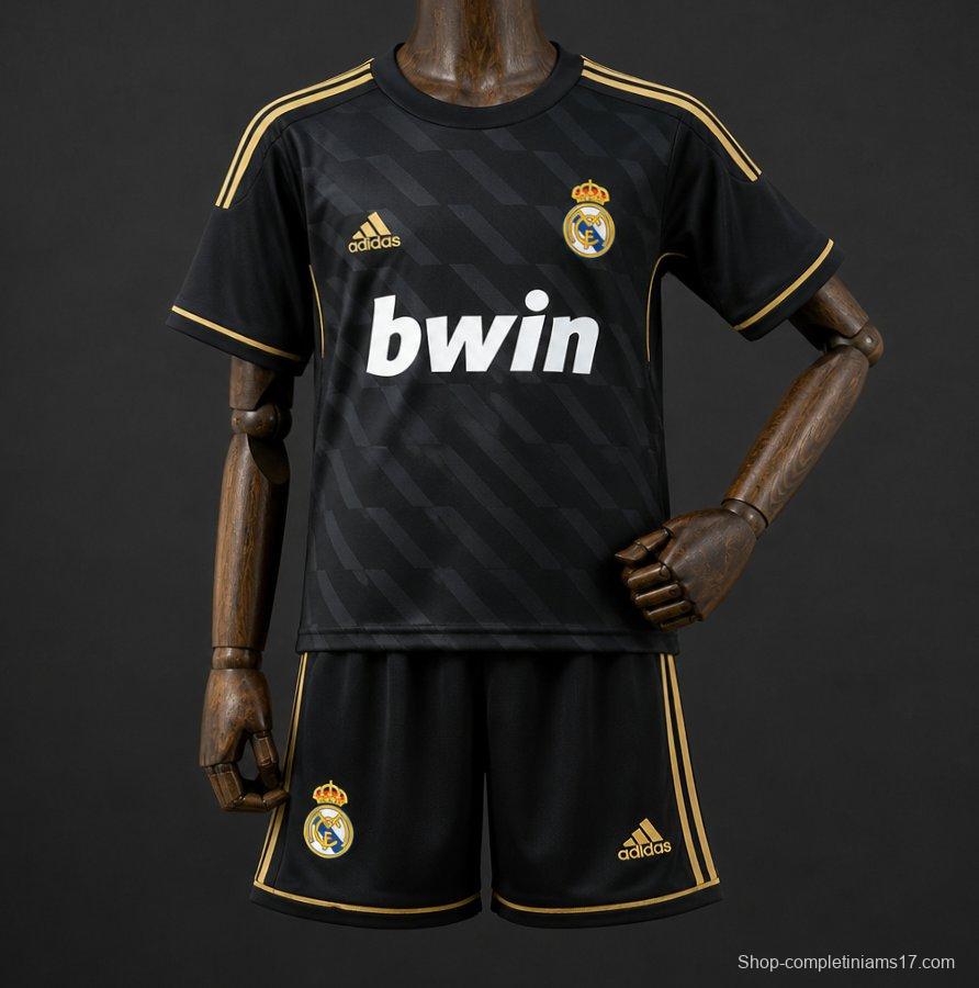 11/12 Kids Real Madrid Away Retro Kit Jersey Size 16-28