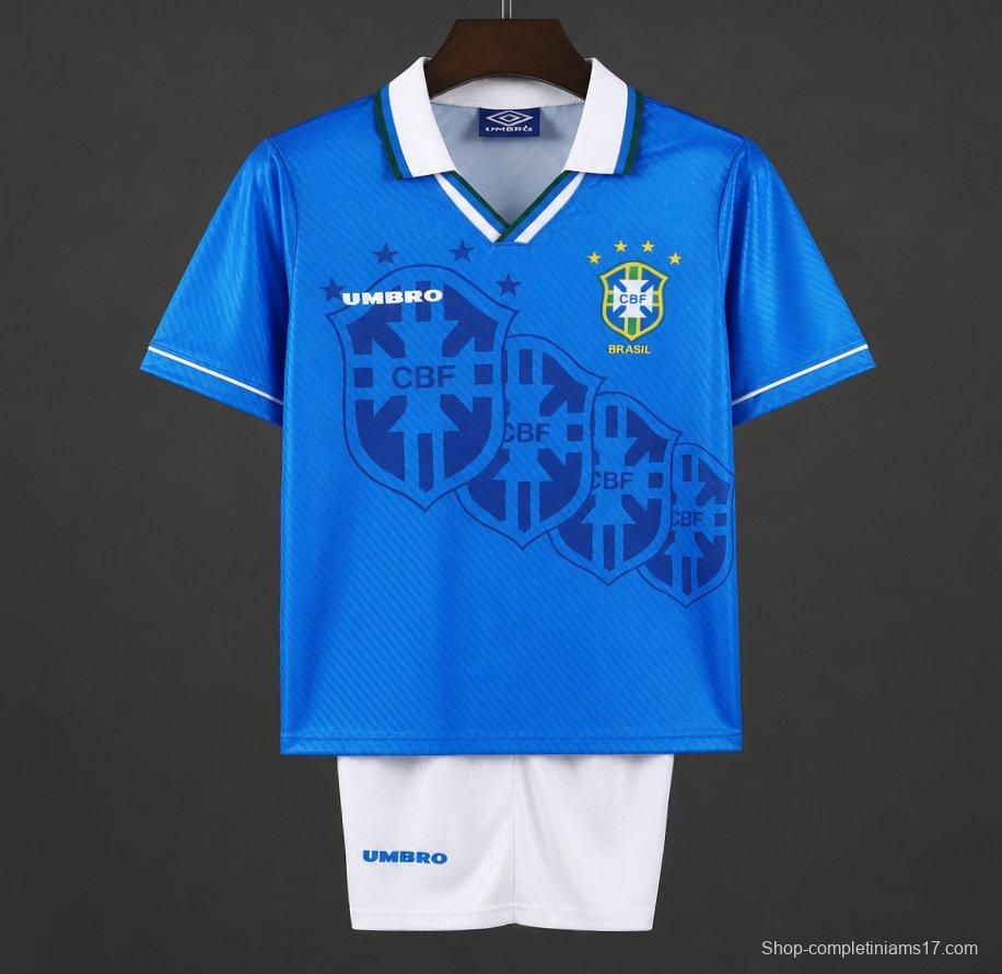 Retro Kids 1996 Brazil Away Jersey