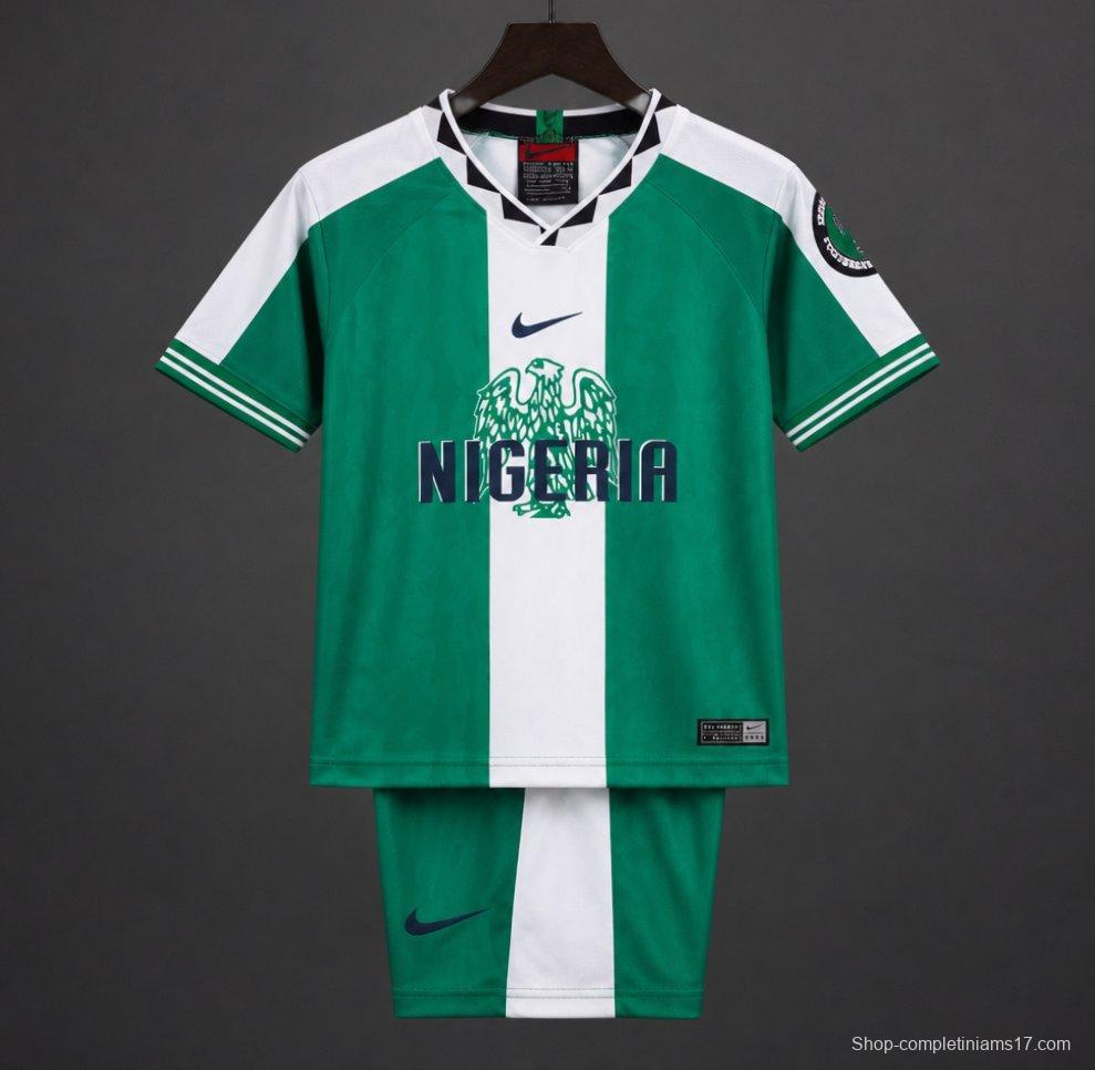Retro Kids 1996  Nigeria Green Home Jersey