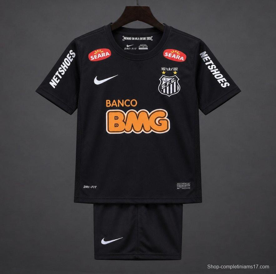 Retro Kids 12/13  Santos Black Jersey