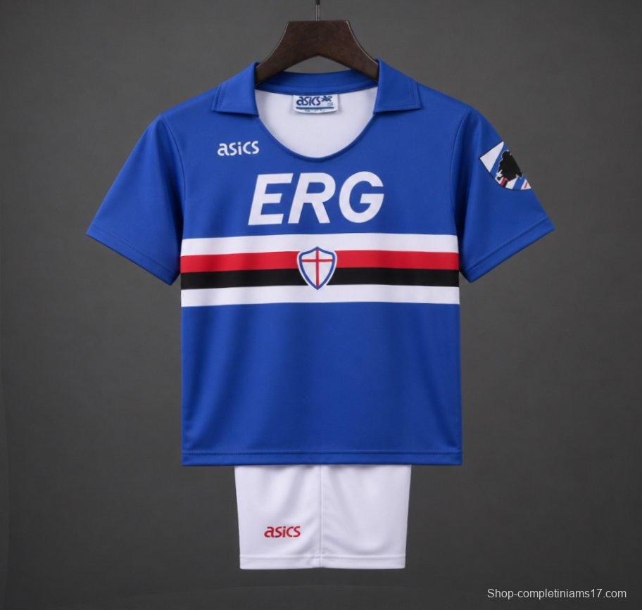 Retro Kids 1990/91 Sampdoria Home Jersey