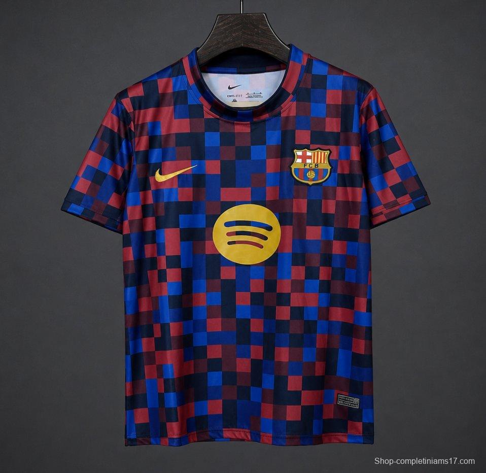 26/27 Barcelona Pre-Match Shirt Pixelated Blaugrana Jersey