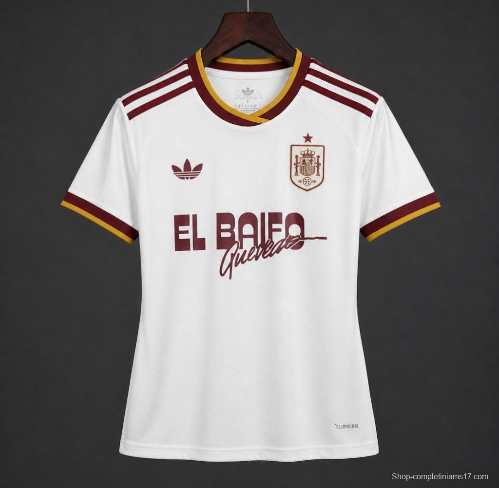 2026 Women Spain x Quevedo Away White Jersey