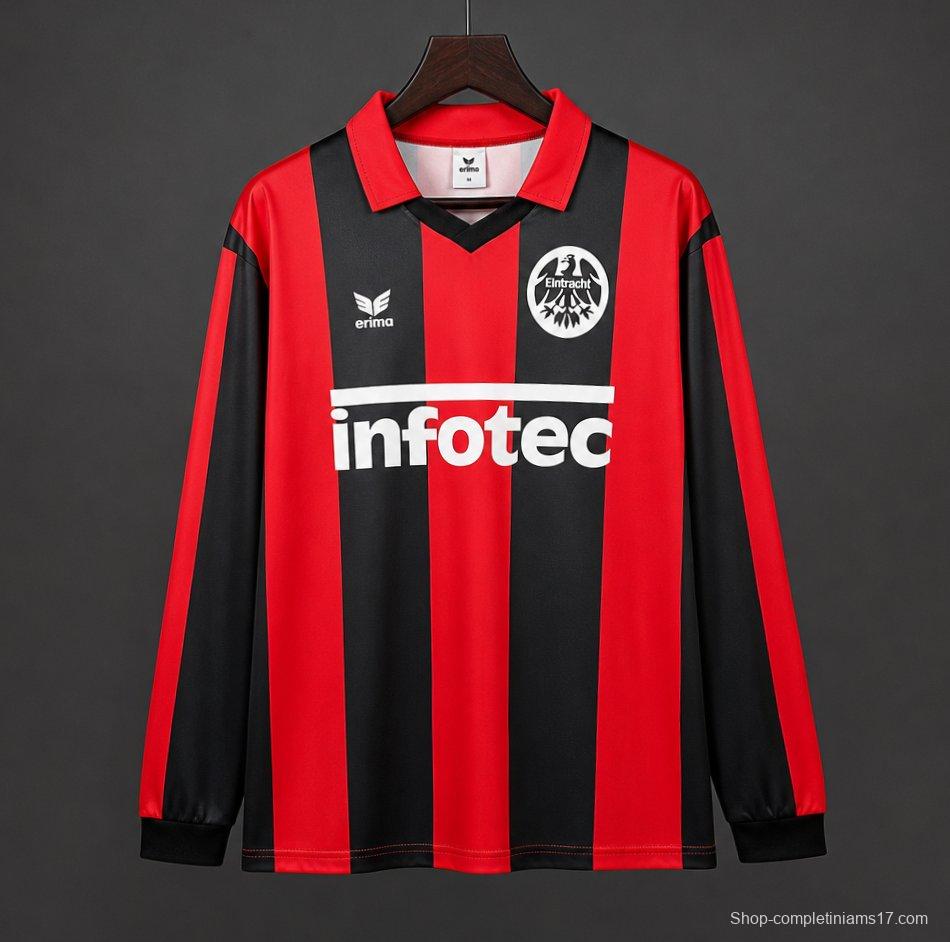 Retro 88/89 Eintracht Frankfurt Home Long Sleeve Jersey