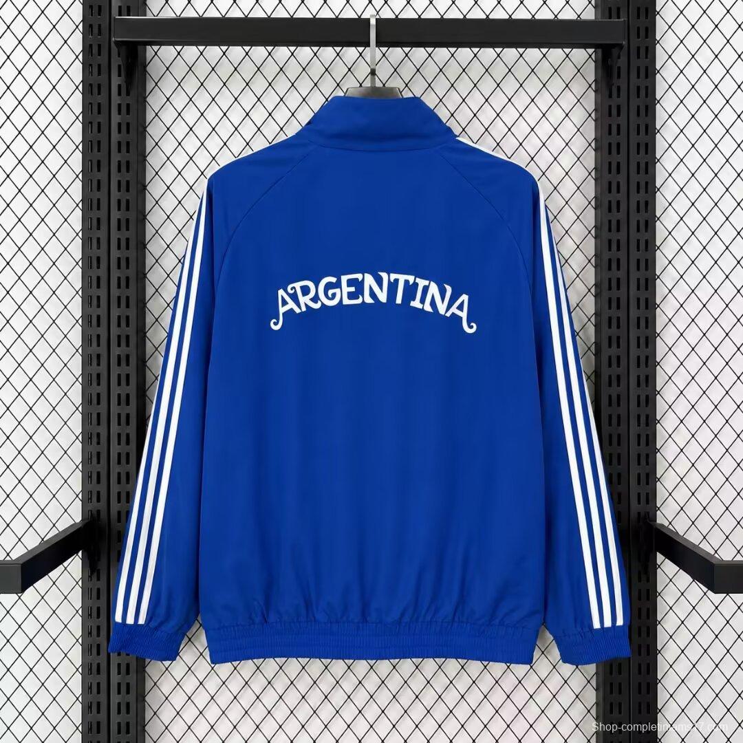 2026 Argentina BLue Full Zipper Windbreaker