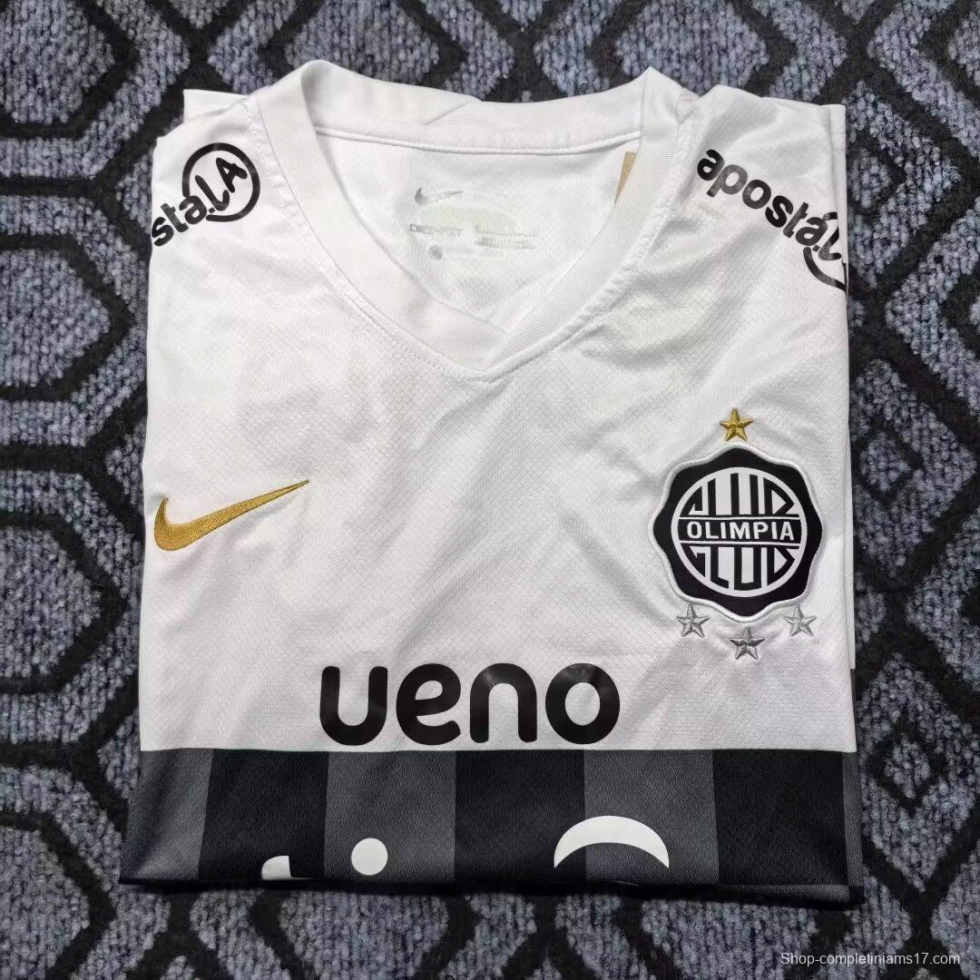 26/27 Olimpia Home White with Black Checkered Panel Jersey