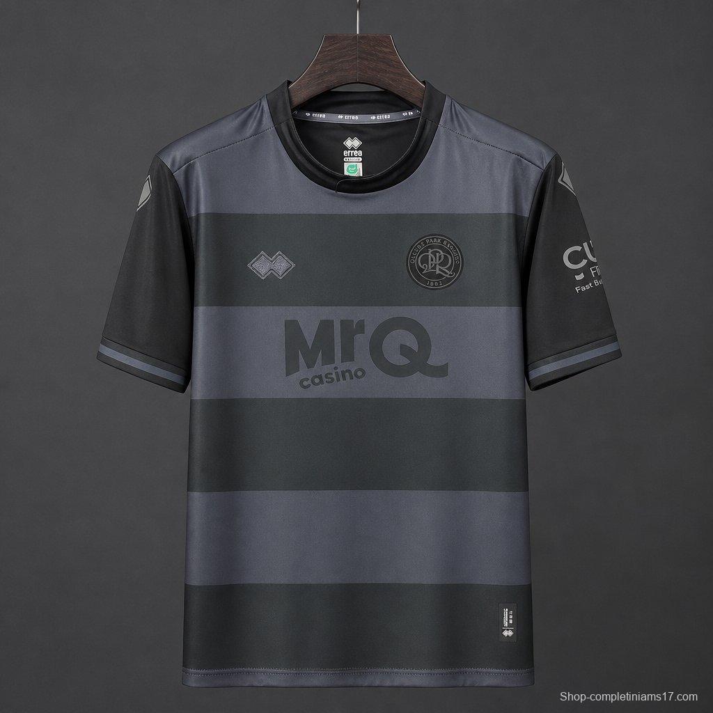 26/27 Queens Park Rangers Black & Dark Grey Stripes Third Jersey