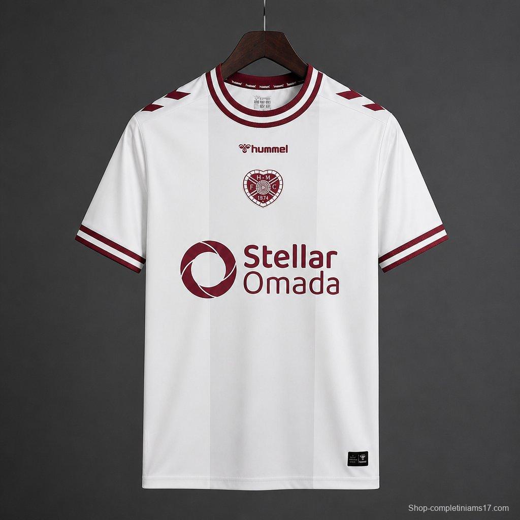 26/27 Heart of Midlothian FC Away White Jersey