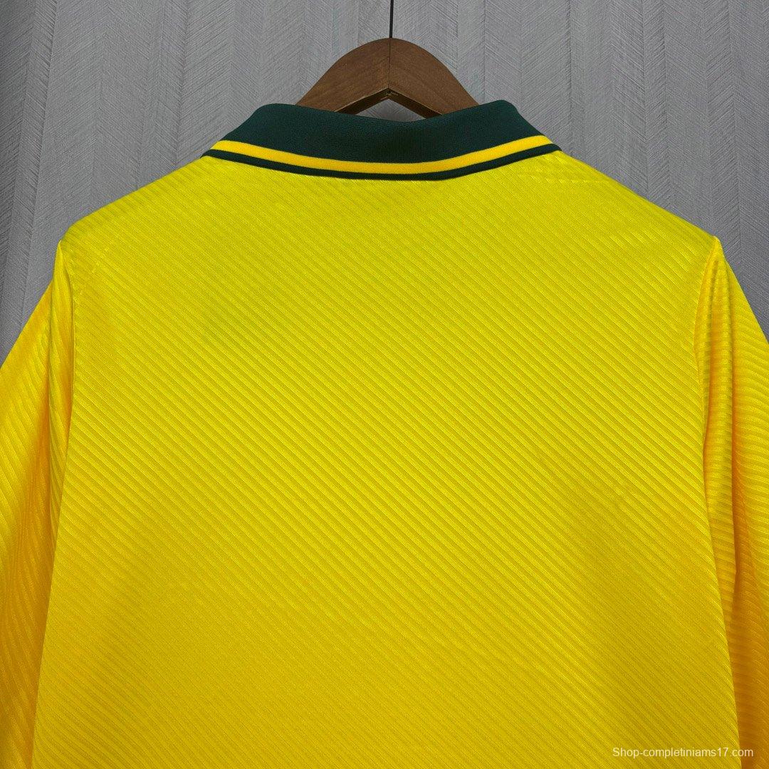 Retro 1994 Brazil Home Long Sleeve Yellow Jersey