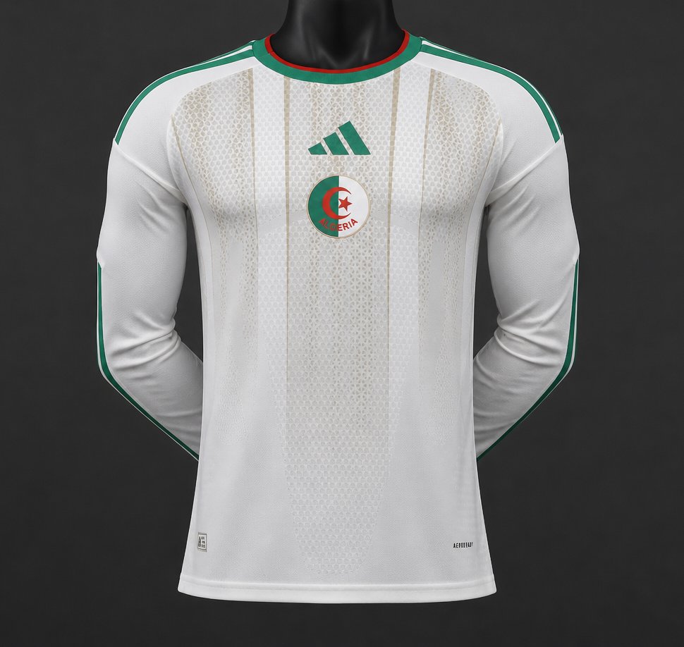 Player Version 2026 Algeria Away White Long Sleeve Jersey