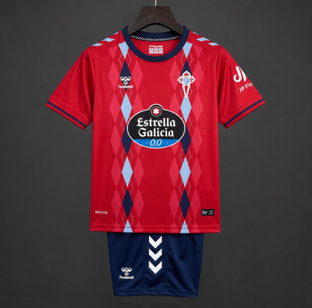 26/27 Kids Celta de Vigo Third Red Kits Jersey