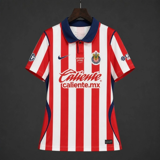 26/27 Women Chivas Home Red White Stripes Jersey