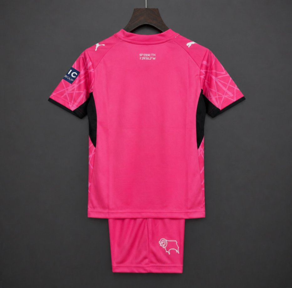 26/27 Kids Derby County Away Pink Kits Jersey