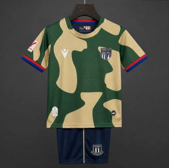 26/27 Kids Stoke City Away Camouflage Kits Jersey