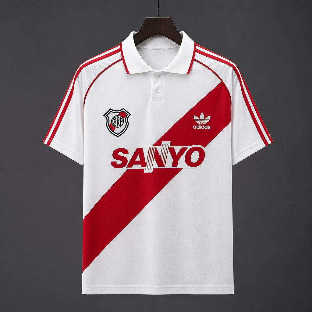Retro 93/94 River Plate Home White Jersey