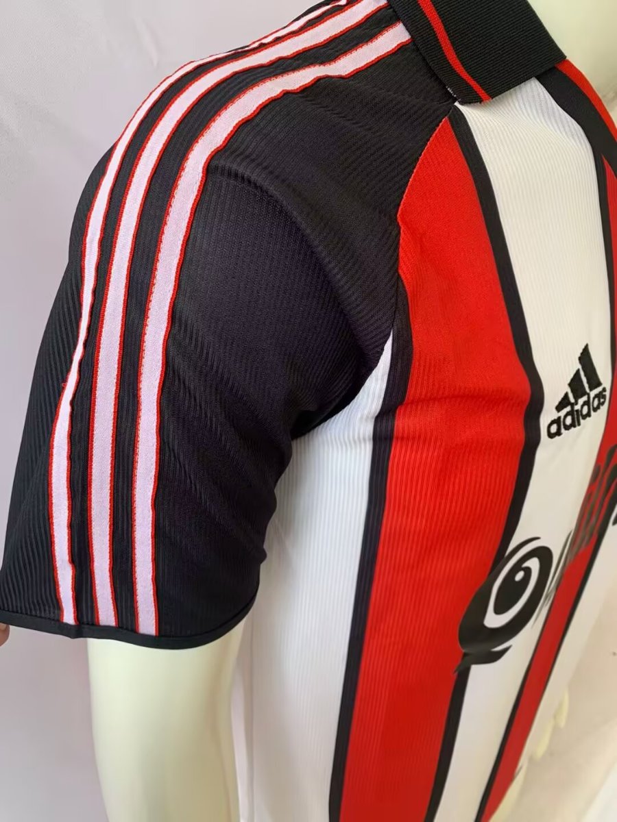Retro 00/01 River Plate Away Red/White Stripes Jersey