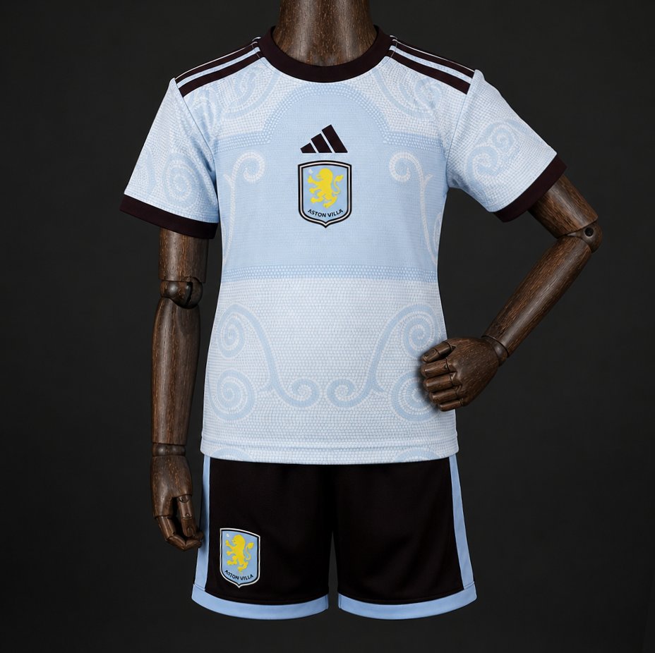 26/27 Kids  Aston Villa Light Blue  Jersey Kit